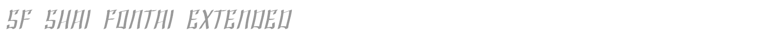 SF Shaiai font preview